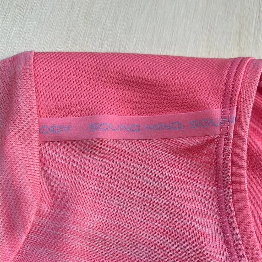 Asics Race V-Neck SS Top Pink Heathered Running Shirt XS 196074746811 - Picture 5 of 10